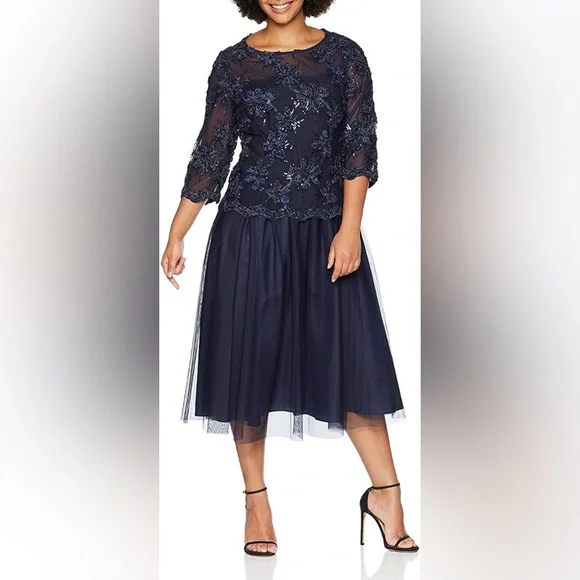 Alex Evenings | Dresses | New Alex Evenings Dress Sequins Soutache Embroidered Navy Sz 8w | Poshmark Alex Evenings | Dresses | New Alex Evenings Dress Sequins Soutache Embroidered Navy Sz 8w | Poshmark